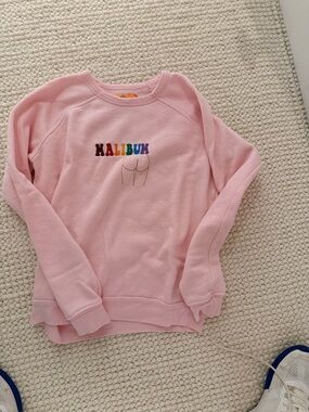 C. Bonz sweatshirt Mailbum embroidered sweatshirt baby pink sz small